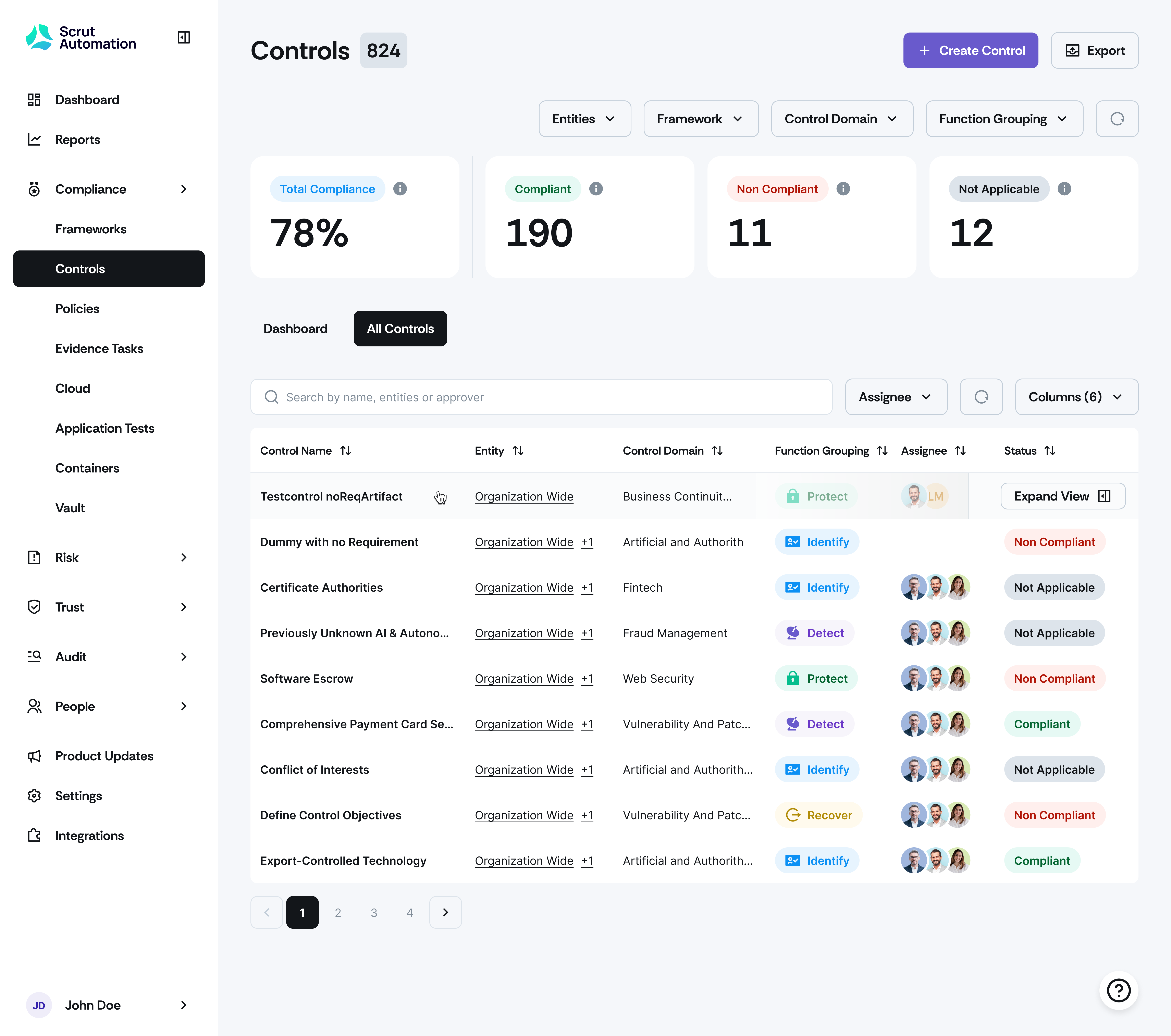 screenshot of Scrut Automation
